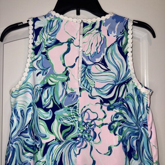 Lilly Pulitzer Women’s Nala Soft Floral w/ Lace Party Shift Dress Sz 0 - Picture 5 of 9